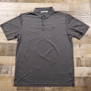 Travis Mathew Performance polo shirt men's XL gray geometric